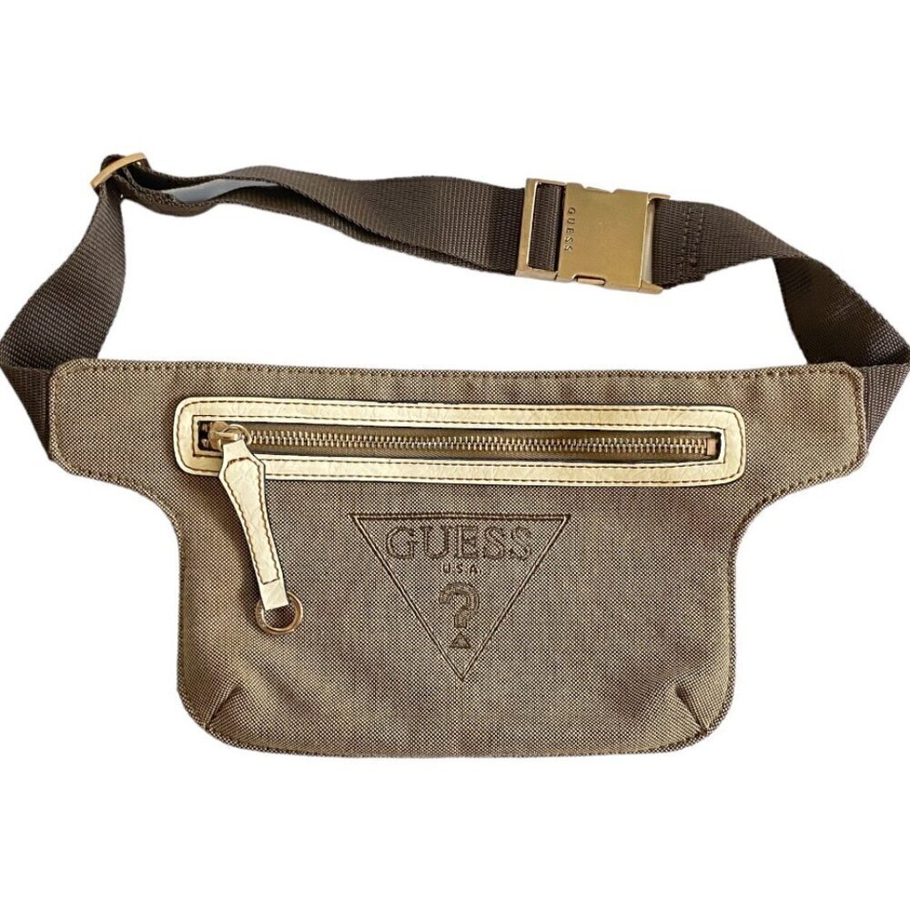 Guess Tweed Tan Belt Bag